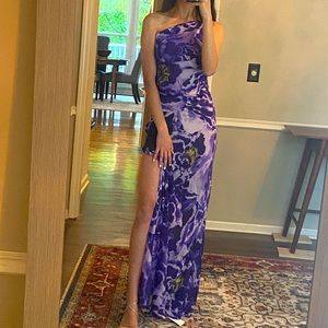 Rat and Boa Simonetta purple maxi dress XXS one shoulder